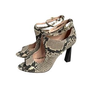 AD & Daughters Nadori Ankle
Strap Peep Toe Heels Size 8.5 snake python leather